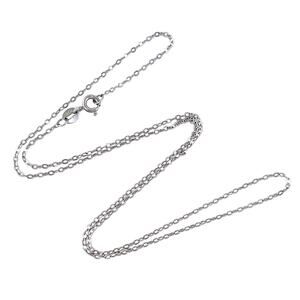 Vintage Sterling Silver 925 Cable Chain Necklace 17.5"